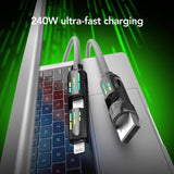 كابل USB-C رباعي في واحد بقدرة 240 واط